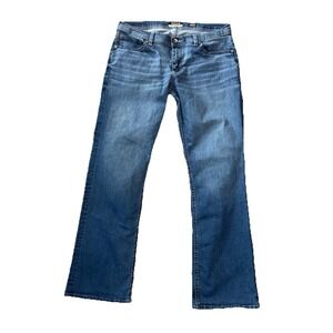 Reclaim Jeans Men's 34x32 Blue Medium Wash Bootcut Relaxed Bootleg Denim